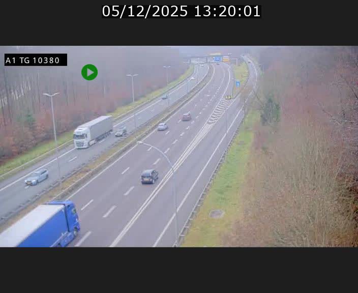Traffic live webcam Luxembourg Senningerberg - A1 direction Luxembourg Kirchberg - BK 10.3