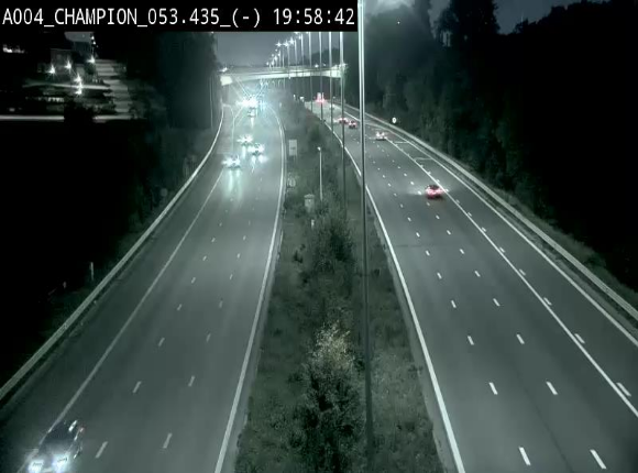 Webcam E411 à Champion, à proximité de Namur. Vue orientée vers Bruxelles