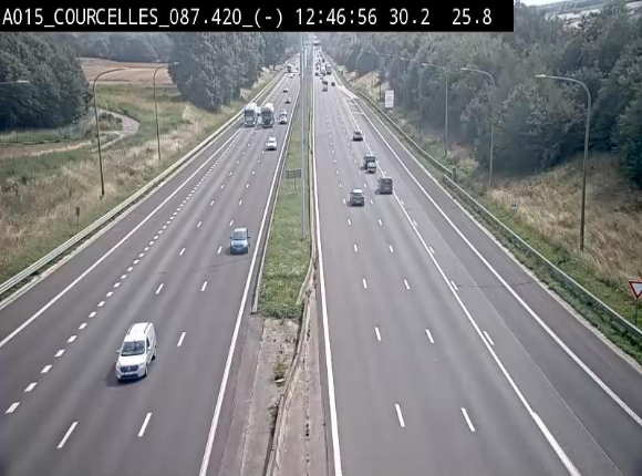 Webcam autoroute Belgique - Viesville - E42 direction Mons - BK 84.35