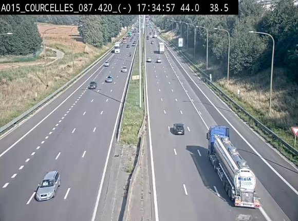 Webcam autoroute Belgique - Viesville - E42 direction Mons - BK 84.35