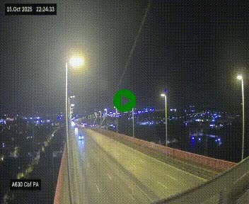Webcam autoroute sur le périphérique de Bordeaux (A630) au nord de la ville. Caméra située sur le Pont d'Aquitaine.
