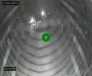 Vue en direct de l'autoroute A10 grâce à un drône situé au-dessus du péage de Virsac