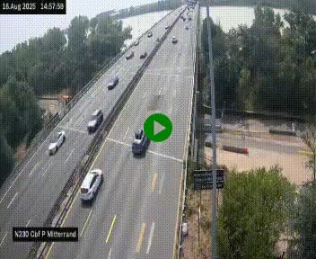 Webcam sur le périphérique de Bordeaux à l'est de la ville. Caméra située sur le Pont Mitterand sur la N230