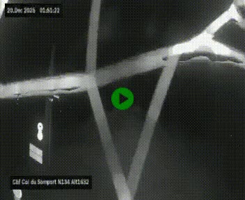 Webcam au col du Somport, côté français, sur la N134, dans les Pyrénées, en direction de l'Espagne, à 1632 mètres d'altitude