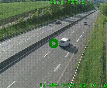 Caméra routière sur l'autoroute A20 à Saint-Hilaire-Bonneval, au sud de Limoges. Vue orientée vers Paris
