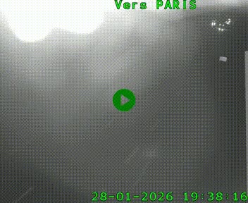 Caméra routière sur l'autoroute A20 à Saint-Hilaire-Bonneval, au sud de Limoges. Vue orientée vers Paris