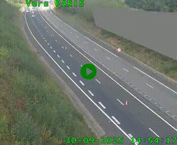Caméra routière sur l'autoroute A20 à Saint-Pardoux-l'Ortigier, à la jonction avec l'A89. Vue orientée vers Paris