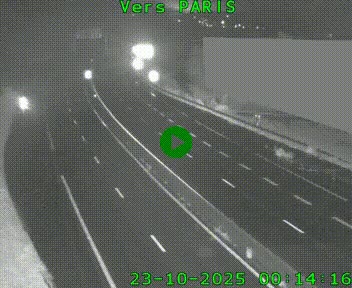 Caméra routière sur l'autoroute A20 à Brive-la-Gaillarde, à la jonction avec l'A89. Vue orientée vers Paris
