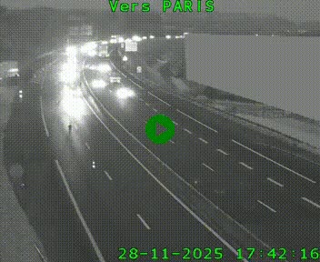 Caméra routière sur l'autoroute A20 à Brive-la-Gaillarde, à la jonction avec l'A89. Vue orientée vers Paris