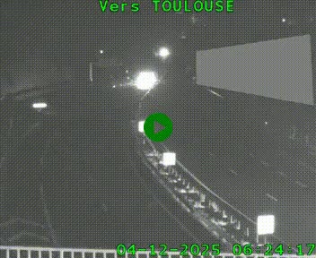 Caméra routière sur l'autoroute A20 à Noailles, en périphérie de Brive-la-Gaillarde. Vue orientée vers Toulouse