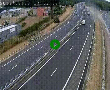Caméra autoroute A75 à hauteur du col du rocher blanc en direction de Montpellier