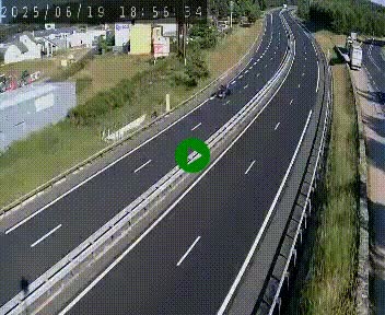 Caméra autoroute A75 à hauteur du col du rocher blanc en direction de Montpellier
