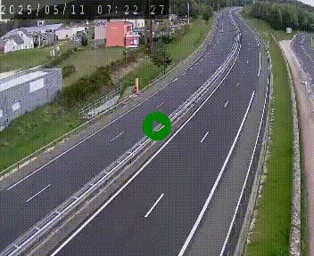 Caméra autoroute A75 à hauteur du col du rocher blanc en direction de Montpellier