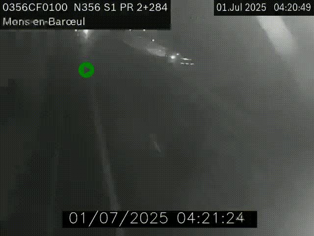 Webcam à l'entrée de Lille en direction du périphérique, à proximité de Mons-en-Baroeul sur la N356