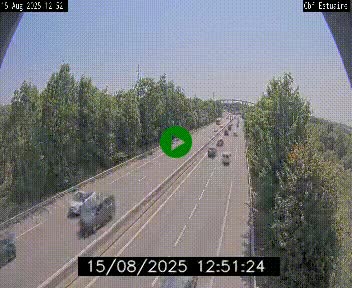 Webcam sur le périphérique de Nantes (N844) après la Porte de Bouguenais, à l'ouest de la ville