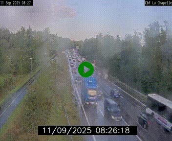 Webcam sur le périphérique de Nantes (N844) à hauteur de Porte de la Chapelle, au nord de la ville