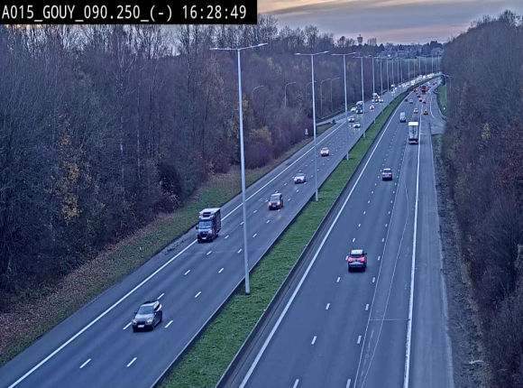 Webcam autoroute Belgique - Gouy-lez-piéton - E42 - BK 90.3