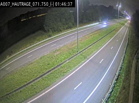 Webcam autoroute Belgique - Hautrage - E19 - BK 71.7