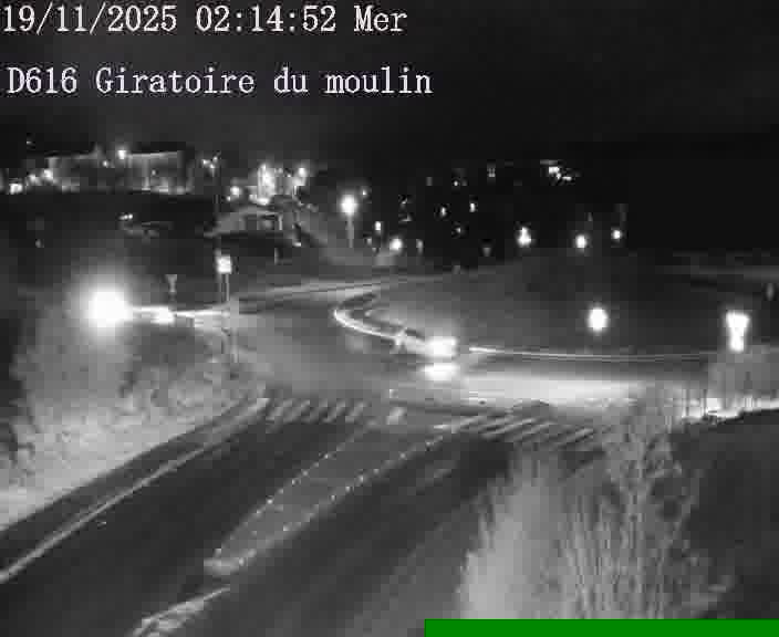 Webcams sur la D616, sur le contournement d'Audun-le-Tiche. Vue orientée vers le rond-point du Moulin, en provenance du Luxembourg