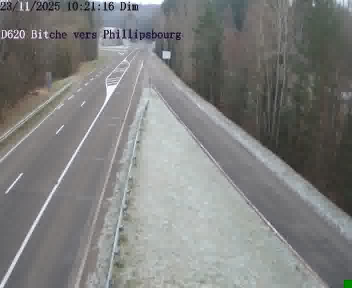 Webcam sur la D620, sur le contournement de Bitche. Vue orientée vers Philippsbourg
