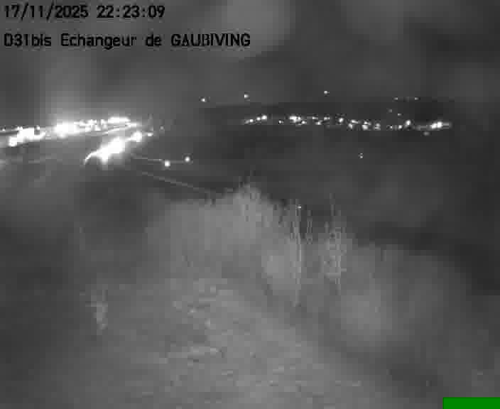 Dispositif d’observation sur D31bis (France) à Gaubiving, en direction de Sarreguemines, offrant une visualisation fiable des conditions de circulation.