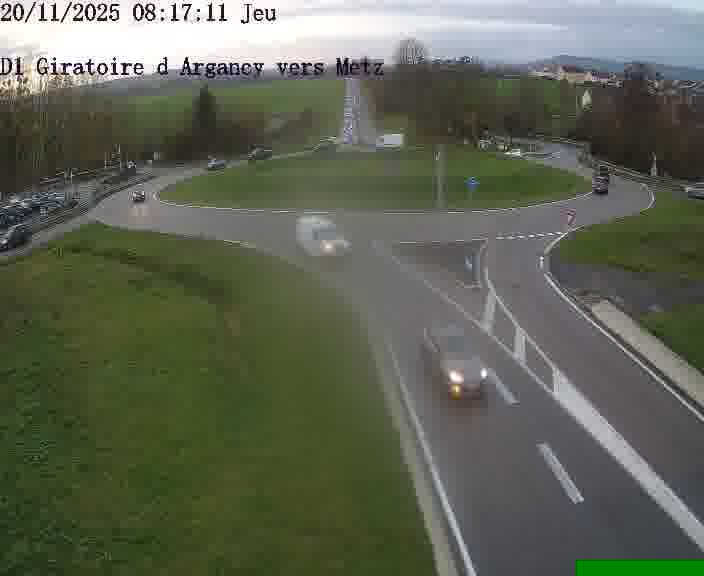 Webcam installée le long de D1 (France) à Argancy, pointée vers Metz, utile pour suivre précisément les conditions de trafic.