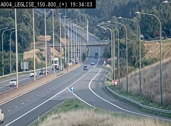 Caméra autoroute Belgique - Côte de Léglise, E411(A4) direction Luxembourg