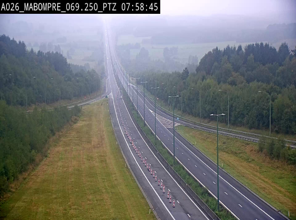 Webcam E25 (A26) à Mabompré. Vue orientée vers Liège