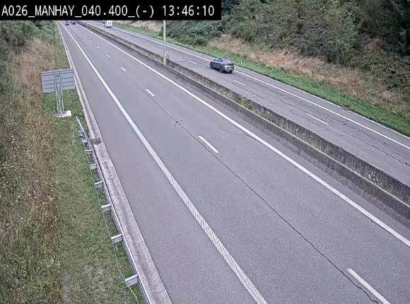 Webcam autoroute A26/E25 à hauteur de Manhay, après la jonction avec la N651 en direction de Liège - BK 40.4