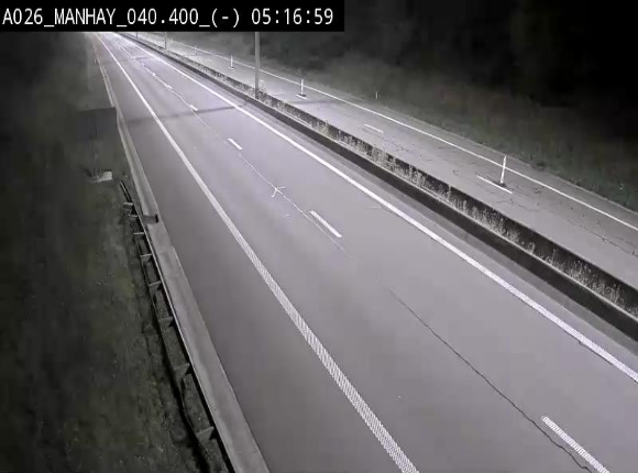 Webcam autoroute A26/E25 à hauteur de Manhay, après la jonction avec la N651 en direction de Liège - BK 40.4