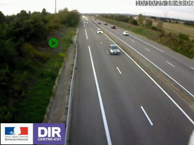 Webcam sur le contournement de Valence, sur la Nationale 7, à la jonction avec la N532, caméra orientée vers Grenoble