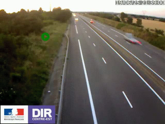 Webcam sur le contournement de Valence, sur la Nationale 7, à la jonction avec la N532, caméra orientée vers Grenoble