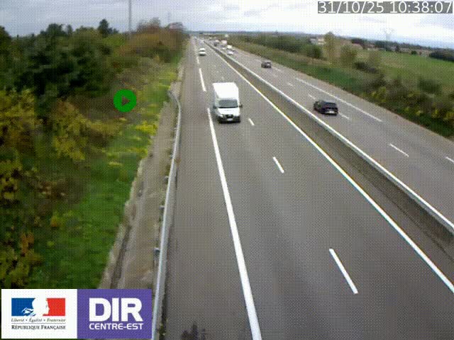 Webcam sur le contournement de Valence, sur la Nationale 7, à la jonction avec la N532, caméra orientée vers Grenoble
