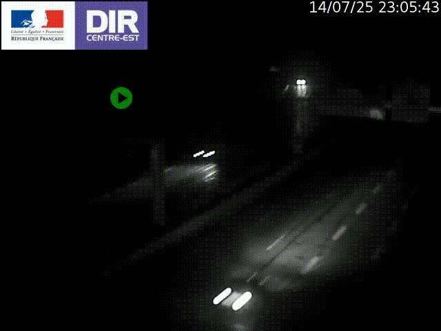 Caméra de circulation routière sur le boulevard périphérique Laurent Bonnevay de Lyon (D383) à hauteur de Bron, avant la jonction avec l'A43. Vue orientée vers l'échangeur