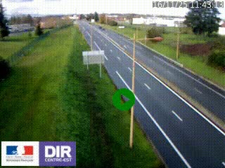 Webcam à Mably, à proximité de Roanne en direction de Moulins sur la N7