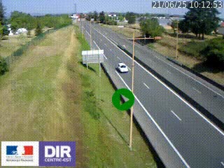 Webcam à Mably, à proximité de Roanne en direction de Moulins sur la N7