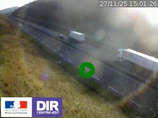 Webcam au niveau du col de Bois Clair à hauteur de Cluny sur la N79. Vue orientée vers Mâcon