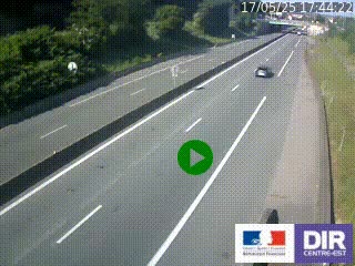 Caméra autoroutière sur l'A47 à hauteur de Givors, a proximité de Lyon. La webcam est orientée vers Lyon