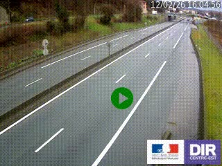 Caméra autoroutière sur l'A47 à hauteur de Givors, a proximité de Lyon. La webcam est orientée vers Lyon