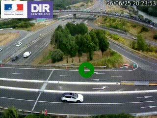 Webcam traffic à Grenoble-sud sur l'autoroute A480. Vue orientée vers l'entrée et la sortie de Grenoble
