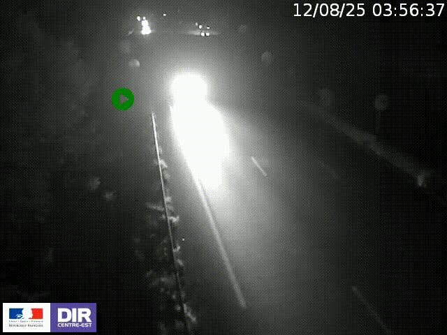 Webcam à Bron sur l'A43 à la jonction avec le boulevard périphérique de Lyon (D383). Vue orientée vers Lyon