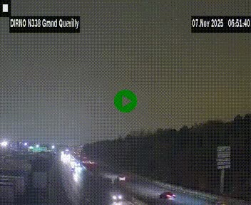 Webcam routière sur N338 à hauteur de Grand-Quevilly en périphérie de Rouen. Vue orientée vers Rouen