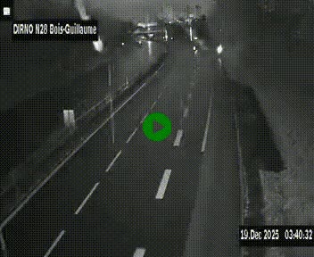 Webcam routière à hauteur de Bois-Guillaume en périphérie de Rouen. Vue orientée vers Rouen