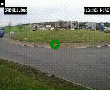 Webcam en périphérie de Chartres sur la N123, à hauteur de Luisant. Vue orientée vers Chartres