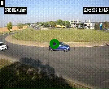 Webcam en périphérie de Chartres sur la N123, à hauteur de Luisant. Vue orientée vers Chartres