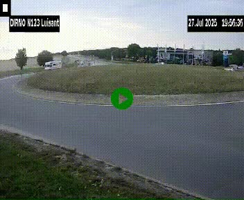 Webcam en périphérie de Chartres sur la N123, à hauteur de Luisant. Vue orientée vers Chartres