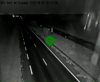 Webcam à hauteur de Vert-en-Drouais sur la N12, en périphérie de Dreux. Vue orientée vers Alençon