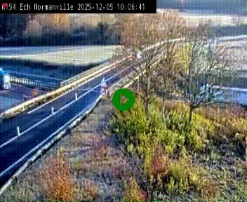 Webcam à hauteur du Leclerc Normanville sur la N154. Vue orientée vers Rouen