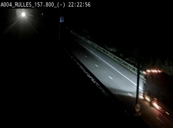 Webcam à Marbehan sur l'E411 à hauteur de la sortie 28a Rulles. Vue orientée vers Bruxelles