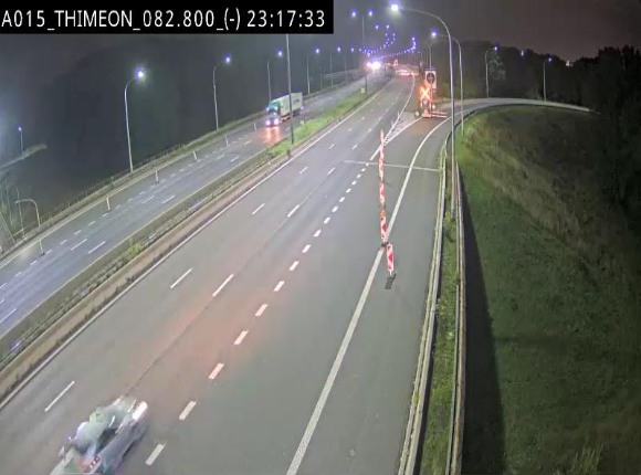 Caméra trafic Belgique - Thiméon - E42, jonction avec A54 (E420) direction La Louvière/Charleroi - BK 82.82